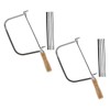 LALAFINA 2 Sets Mini U Shaped Coping Saws with Wooden