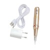 LED wireless tattoo makeup eyebrow machine rotating battery rechargeable permanent makeup machine pen(Gold)