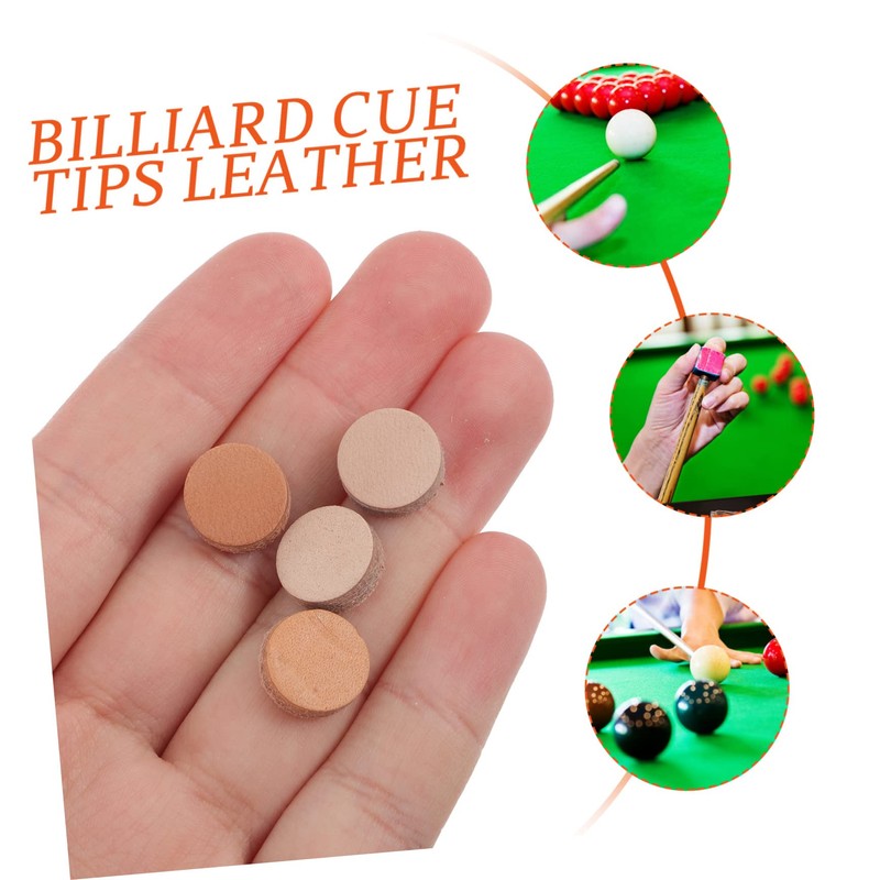KOMBIUDA 20pcs Billiard Pool Stick Tips Leather Tips for Enhanced