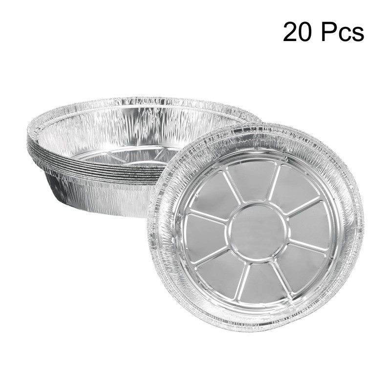 sourcing map 20pcs Aluminum Foil Pie Pans 8.46" Round Disposable