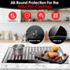 KitchenRaku Checkered Large Induction Cooktop Protector Mat with Plastic Bowl