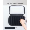 Luxtude Travel Sunglasses Organizer Case for Women Men, Glasses Case