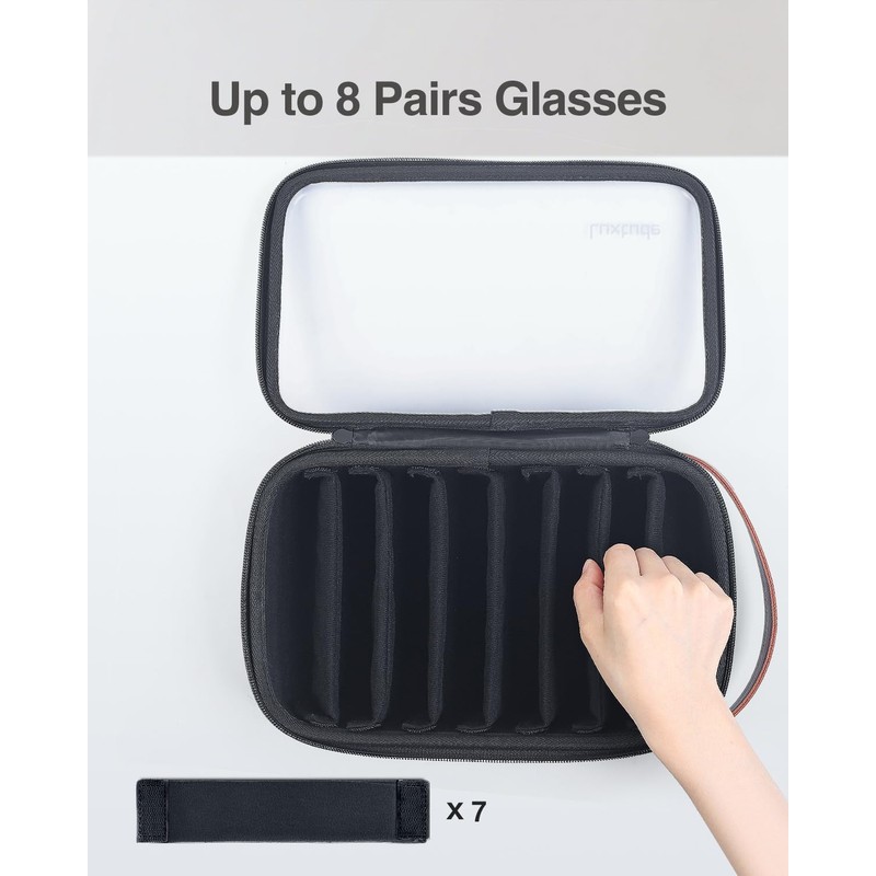 Luxtude Travel Sunglasses Organizer Case for Women Men, Glasses Case