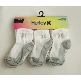 Hurley New 6 Pair Hurley Ankle Socks Infant 12-24 Months made in Egypt