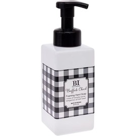Boston International Scented Foaming Hand Soaps Made in the USA Foam Soap and Pump Dispenser, 16 Ounces, Buffalo Check (Woodsy Spice, Bergamot, Fresh Basil)