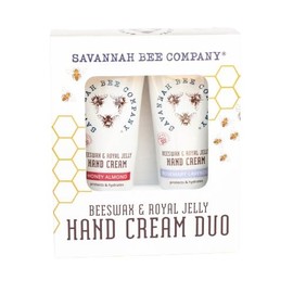 Juego de crema para manos de lujo Savannah Bee Company - Miel natural rica en almendra - Romero calmante - Doble aroma rico en vitaminas | Ricas crema