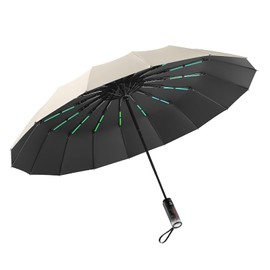 MidingChai Large Windproof Umbrella, UV Umbrella, Automatic Open and Close, Portable Parasol, XXL Parasol on the Go for Golf, Travel & Leisure for Men and Women, black