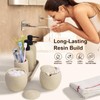 6-Piece Bathroom Accessories Set - Resin Bathroom Set, Lotion Dispenser,