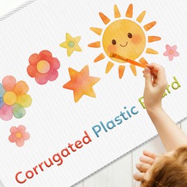 Corrugated Plastic Poster Board 16" x 20", 10 Pack Waterproof Blank Yard Signs for Outdoor, 3/16 Inches Thick White Corrugated Plastic Board, Large Poster Sheets for Advertising, Presentation, Craft
