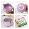 TEANAGOO Matcha Set 7-Piece Purple, with Ceramic Bowl (Chawan), Spout