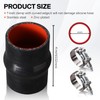 BEIJIULI 4" ID Straight Silicone Hump Coupler Hose with Stainless