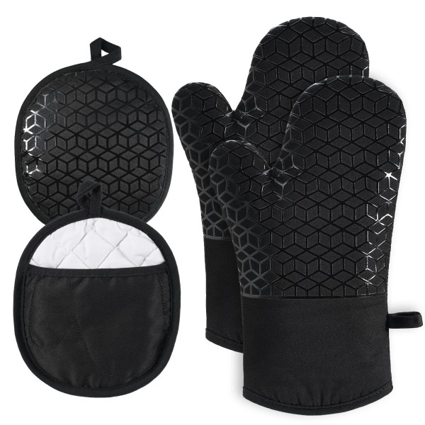 Navithous Oven Mitts and Pot Holders,500 â„‰ Heat Resistant Oven