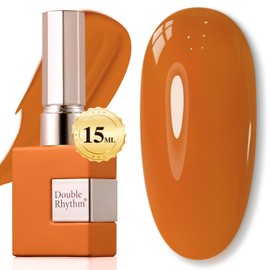Double Rhythm 15ML Gel Nail Polish Pure Sheer Same Color Same Bottle Soak Off Gel Polish Art Manicure Salon DIY at Home for Women (Deep Ginger Yellow-A1448)