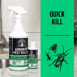 Grandpa Gus's Advanced Natural Pest Control with Clove & Cottonseed Oil - Indoor/Outdoor Insect Killer for Spiders, Ants, Roaches, Earwigs & Bed Bugs, Pet-Friendly, Concentrate 2 Pack + Spray Bottle