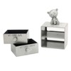 Tooth Box Metal Cute BearShape Storage Case with 2 Drawers