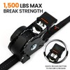 Heavy Duty Retractable Ratchet Straps (2 PK) - 1IN x