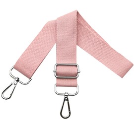 Bag Straps for Changing Shoulder Strap Bag - Bag Strap Adjustable Width 3.8 cm with Silver Carabiner Carry Strap for Handbags Women's Bag Strap Shoulder Strap Bags Pink Q2