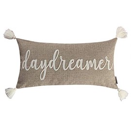 Levtex Home - Mills Waffle - Daydreamer Pillow - Feather Filled - Taupe, Brown, Cream - Pillow Size (12 x 24in.)