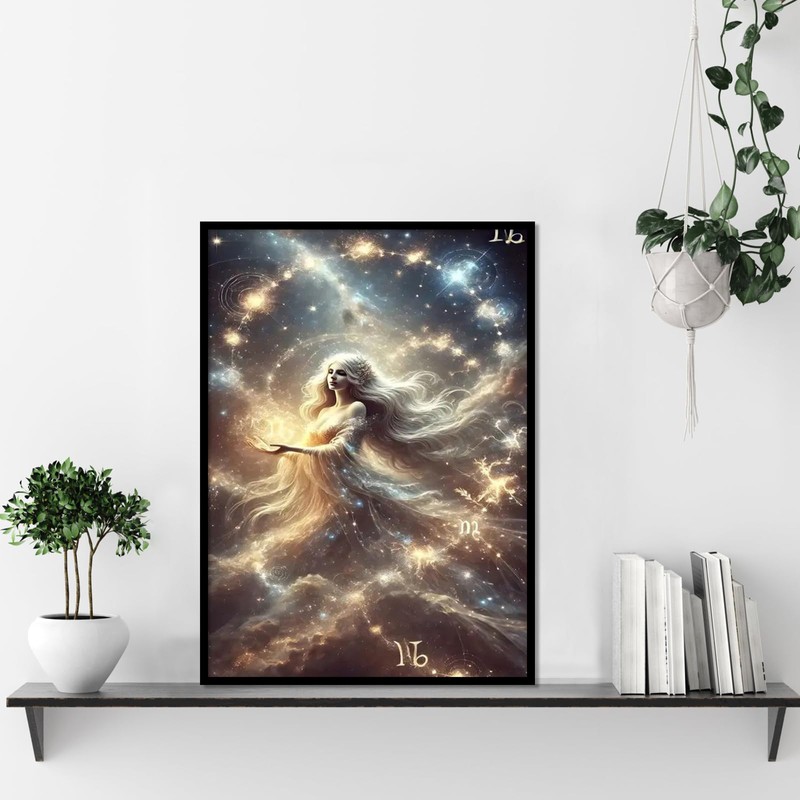 GLIDIAM Diamond Painting Zodiac Sign Virgo, Diamond Painting Pictures Virgo,