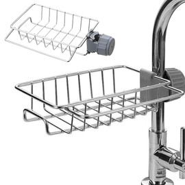WeddHuis 1 x Shower Rail Storage Shelf, Shower Shelf, No Drilling, Shampoo Soap Holder (Stainless Steel)