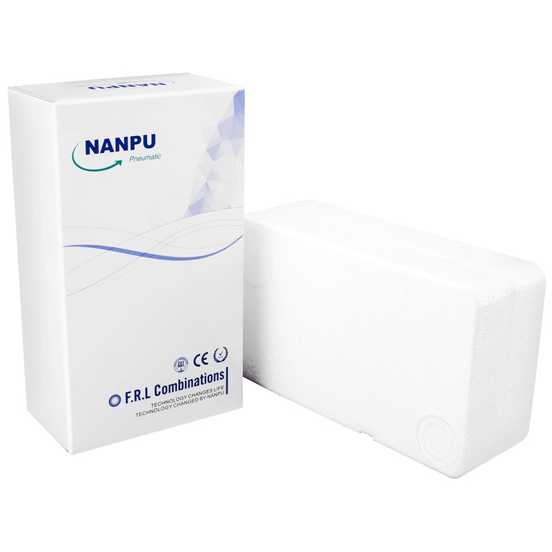 NANPU 1/4" NPT Compressed Air Filter Regulator Combo Piggyback, 5