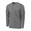 Bulwark FR Men's Flame Resistant Flex Knit Henley, Charcoal