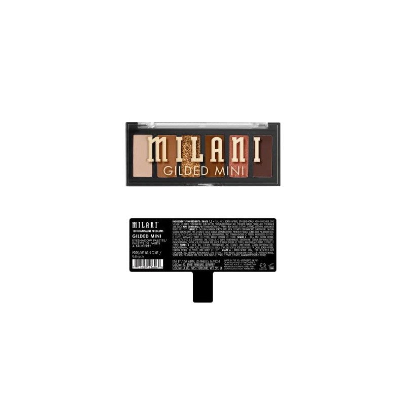 Milani, Paleta de sombras Gilded Mini Champagne Problems, 6 tonos