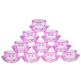 Wowlife - 50 tarros de plástico vacíos de 5 gramos y 5 ml para crema, sombra de ojos, uñas, polvo, joyas, bálsamos labiales, tóneres, Rosado