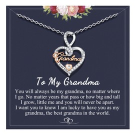 PINKDODO Grandma Gifts for Grandma Christmas Gift, Grandma Necklace, Best Grandma Gigi Birthday Valentines Day Gifts for Grandma Jewelry from Grandkids Granddaughter Grandson