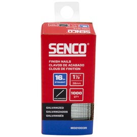 SENCO M001003R 1-1/2" 16 Gauge Straight Finish Nails, Galvanized Finish 1,000 Count Pack