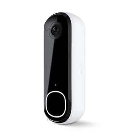 Arlo Video Doorbell 2K | 2nd Gen | Wire-Free/Wired Option, 2-Way Audio, Night Vision, Head to Toe Video View, Integrated Siren | Live Stream | Real Time Notifications |180 Deg Wide View, White