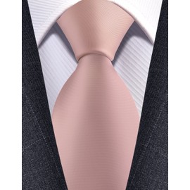 Branduce Dusty Rose Tie Classic Wedding Necktie Solid Silk Light Blush Pink Tie Formal Business Bridegroom Tie (TA05-21)