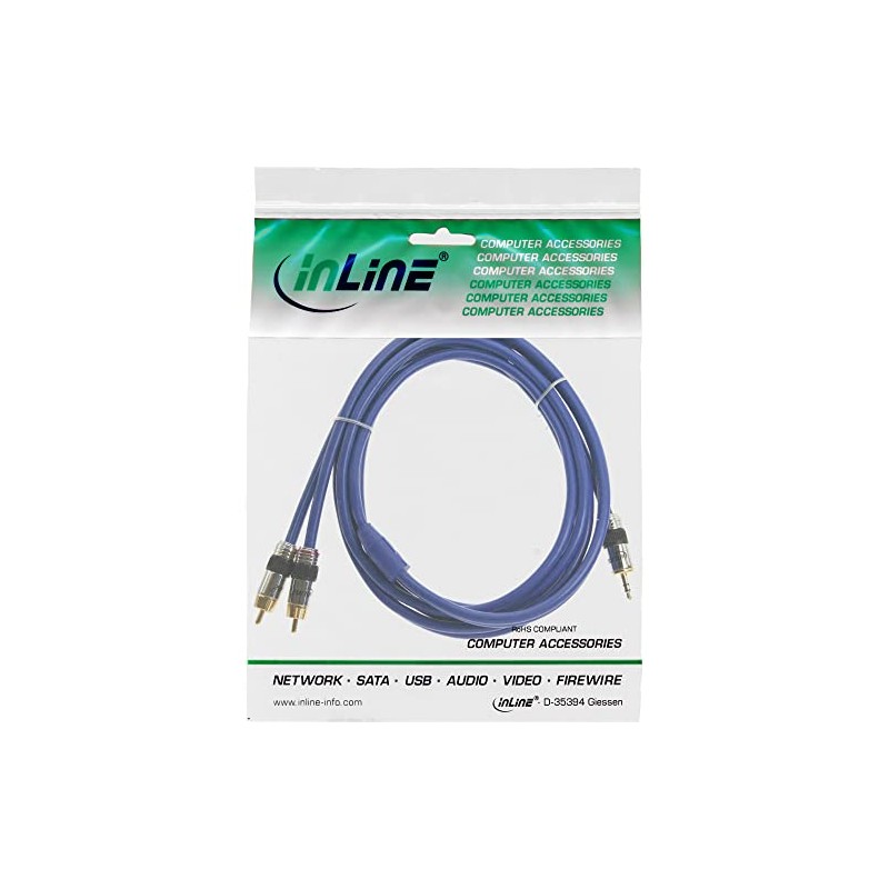 InLine® 7m Premium 2x RCA Male to 3.5mm Male Audio