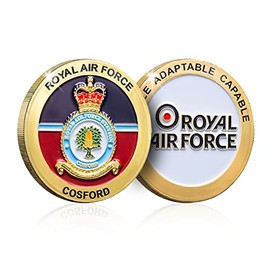The Koin Club Royal Air Force Station RAF Cosford Gold Spoof Challenge Coin Commemorative