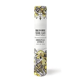 Before-You-Go Toilet Spray, Original Citrus, Travel Size 10 mL - Lemon, Bergamot and Lemongrass  Fragrance Freshener - size: 0.34 Fl Oz (Pack of 1)