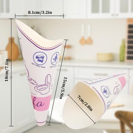 Voarge Urinal Women Urinal for Women Ladies Portable Leak-proof Women's Urinal, Disposable Paper Urination Device Cup for Women Travel & Camping, Hiking, Outdoor Activities (50)