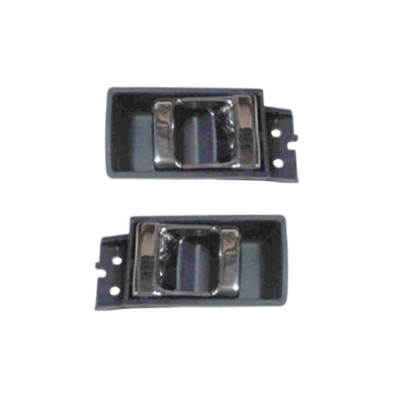 TRQ Blue & Chrome Inside Door Handle Pair Set for