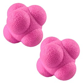 AllBright Reaction Balls, Irregular Balls, Sports, Training, Rehabilitation, Reaction Speeds, Set of 2 (Pink)