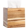 CATORY Tissue Box Cover, Acacia Wood Tissue Box Cover Square,
