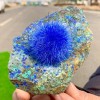 Natural Raw Dandelion Zeolite Cluster Titanium Geode Quartz Crystal Specimens