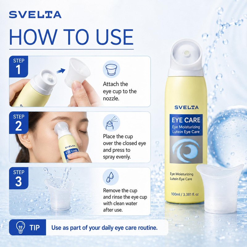 Lutein Eye Spray, Hydrating Eye Mist , Gentle Refreshing Eye
