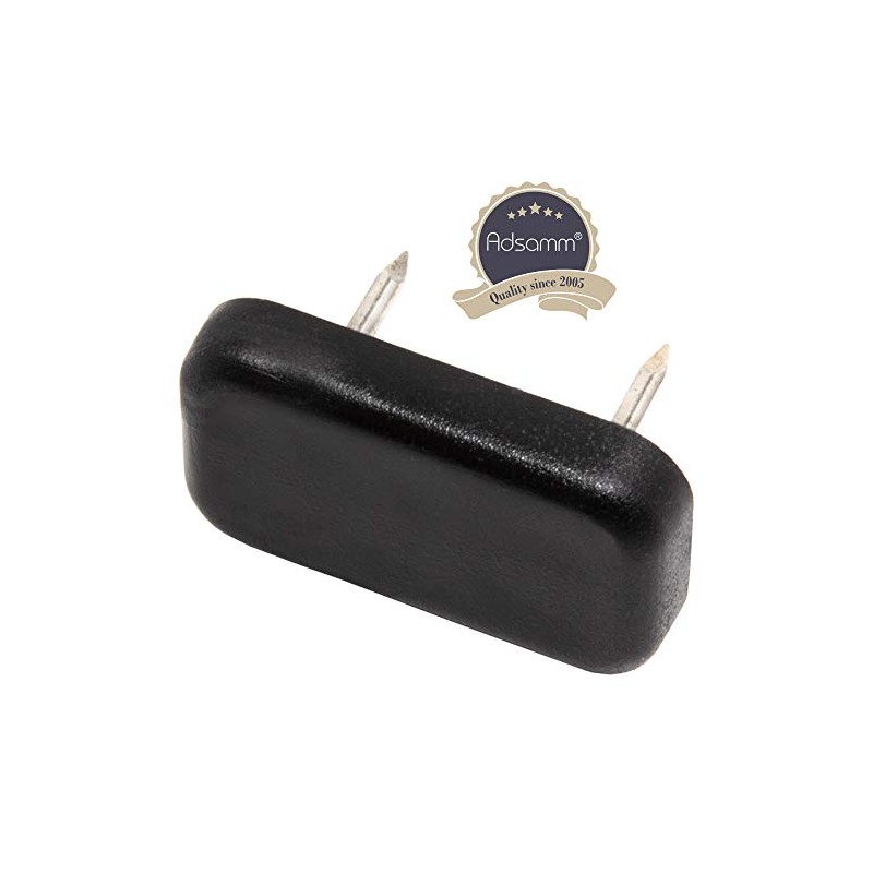 Adsamm® 16 x Plastic Gliders with 2 Nails / Black