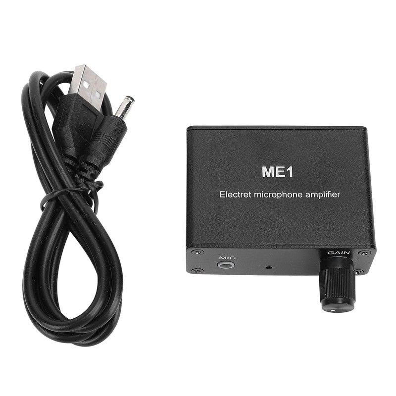Microphone Amplifier, Electret Microphone Amplifier, Adjustable Gain 0-20DB, Microphone Preamp