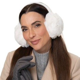 McBURN One Colour Faux Fur Ear Muffs Ear Warmers Ear Protection Women Autumn Winter, brown