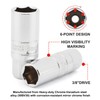 CASOMAN 3/8-Inch Drive Spark Plug Socket Set, 6-Point, Include Extension
