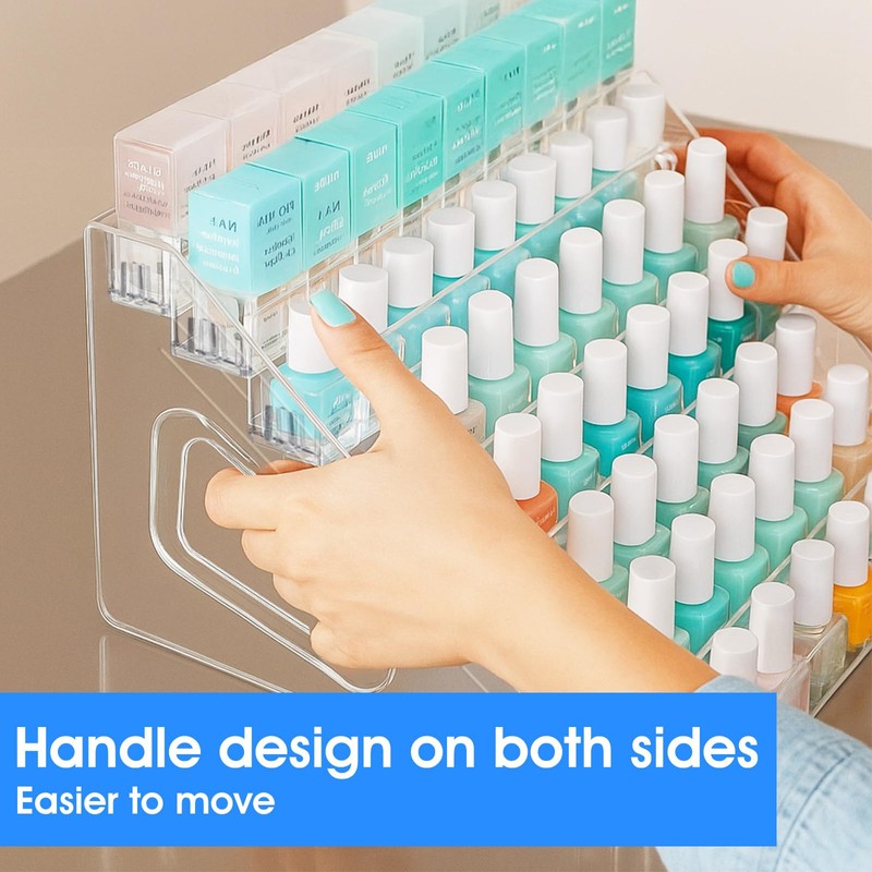 2 Pack Acrylic Nail Polish Organizer 84 Bottles of 7