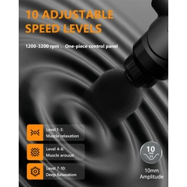 AERLANG Massage Gun, Massage Gun Deep Tissue, with 10 Speed Levels, Type-C Charging, Portable Handheld Muscle Massager, Home and Office Use, Ideal Gifts for Men