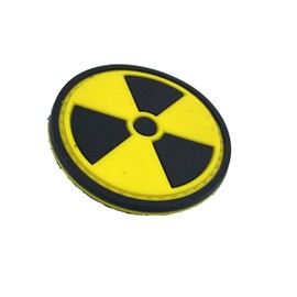 Atomic Radioactive Yellow PVC Airsoft Paintball Velcro Patch Squad Patch