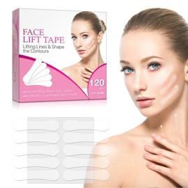 Boxiatil Lift Face Stickers, Pack of 120 Face Lifting Tape for Instant Face Tightening, Invisible Thin Face Sticker for Natural Skin Improvement and Wrinkle Reduction