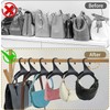 FIBOUND 6-Pack Black Purse Hooks - Space-Saving Bag Hangers for